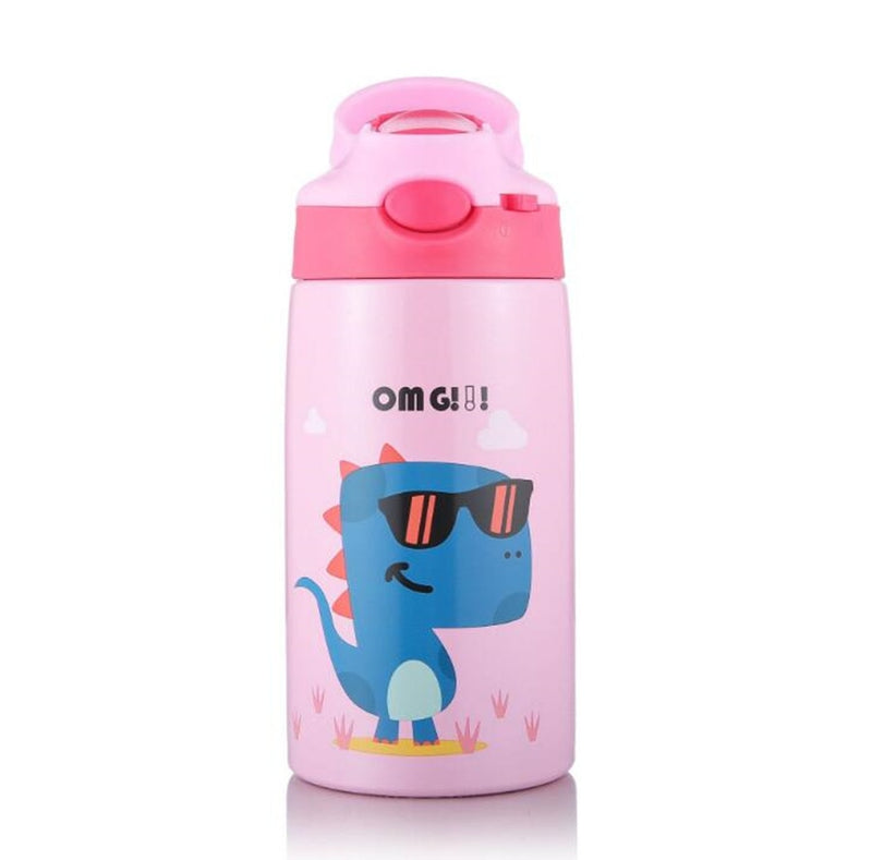 Hot Sales  Cute Children Powdered Milk Kettle Cartoon Stainless Steel 316 Straw Thermos Flasks Baby&