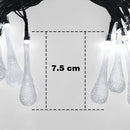 6M 30LED Solar Droplet Bulb String Lights Outdoor Waterproof Christmas Garden Light Lawn Courtyard Solar Lamp Decoration