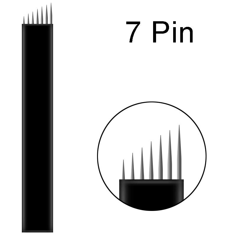 50/100pcs Microblading Needles NANO Black Manual Eyebrow Blades 0.16mm U SHape 12U 14U 16U 18U for Permanent Makeup Supplies