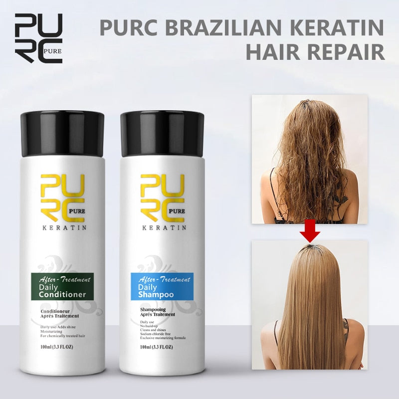 11.11 PURC 100ml Daily shampoo and daily conditioner for after treatment daily use make hair smoothing and shine hair care