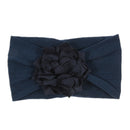 Nishine Soft Stretch Satin Rose Flower Baby Headband Newborn Knot Wide Nylon Headwraps Turban Girls Headwear Kids Photo Props