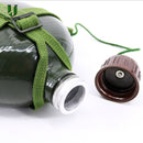 UNTIOR Aluminum Military Army Flask Wine Water Bottle Cooking Cup With Shoulder Strap Hiking Kettle Outdoor Tools 1L/2L