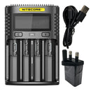 100% Original Nitecore UM4 UM2 USB QC Battery Charger Intelligent Circuitry Global Insurance li-ion AA AAA 18650 21700 26650