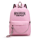 Nueva mochila Stranger Things HELLFIRE, mochila multifunción de lona de viaje con carga USB para estudiantes, mochila escolar para adolescentes, niños y niñas