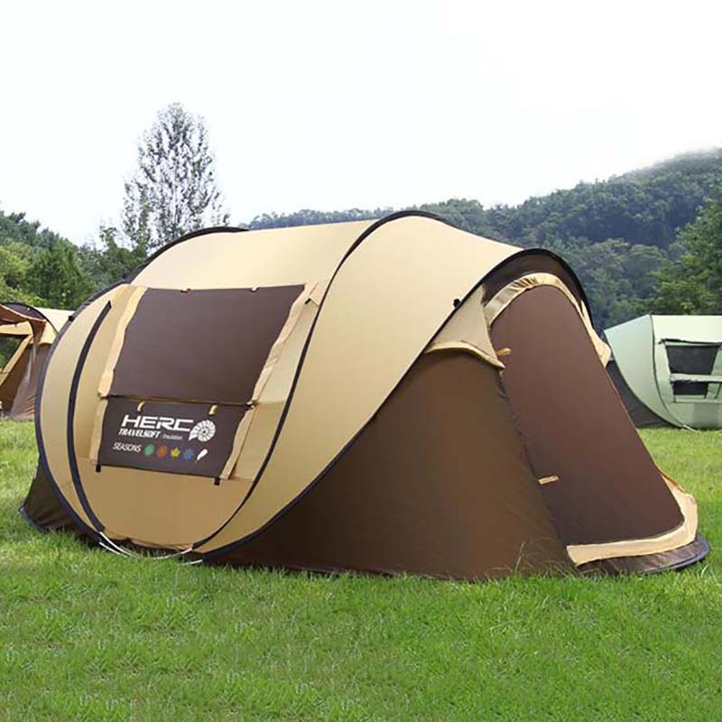 2020 New Arrival 3-4 Person Ulttralarge Automatic Windproof Pop Up Fast Opening Camping Tent Large Gazebo Beach Tent