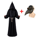 Pest Arzt Christus Kostüme Männer Mönch Cosplay Pest Arzt Maske Steampunk Robe Priester Horror Zauberer Halloween Hexe Frauen