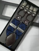 Genuine Leather Men's Suspenders  3/6 Clips Braces Suspensor Adjustable Belt Strap Bretelles Vintage Male Garter For Shirt