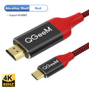 QGeeM USB C auf HDMI 4K 60Hz Kabel USB Typ C auf HDMI Adapter USB-C HDMI Thunderbolt 3 Konverter für MacBook Huawei Samsung S10