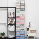 6Packs Transparent Shoe Box Shoes Organizers Plastic Thickened Foldable Dustproof Storage Box Stackable Combined Shoe Cabinet