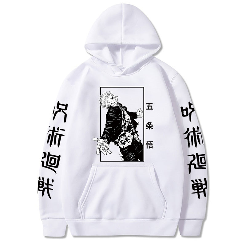 2021 Japanese Anime Hoodies Jujutsu Kaisen Satoru Gojo Graphic Hoodie Sweatshirts Male