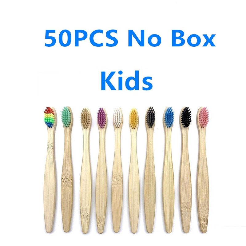 50/40/30-pack Bamboo Toothbrush Adults Soft Bristles Biodegradable Plastic-Free Toothbrushes Low Carbon Eco Bamboo Handle Brush