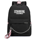 Nueva mochila Stranger Things HELLFIRE, mochila multifunción de lona de viaje con carga USB para estudiantes, mochila escolar para adolescentes, niños y niñas
