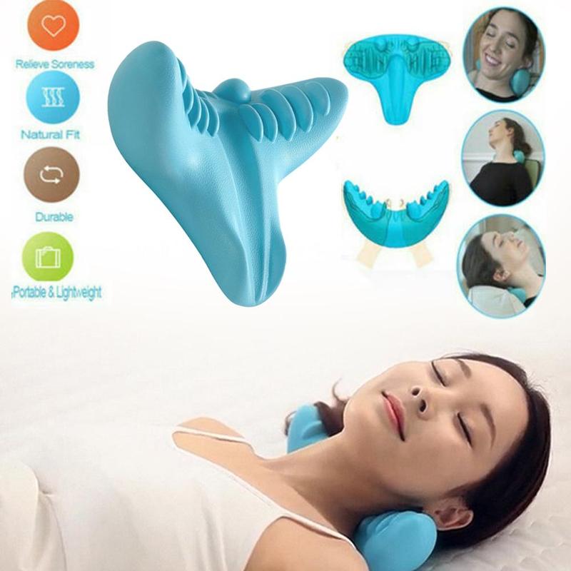 Almohada de reparación cervical Almohada cervical Almohada de tracción para el cuello u Instrumento de masaje Almohada de masaje multifuncional para el cuello