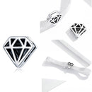 WOSTU 925 Sterling Silver Circle Charm Round CZ Bead Bead Clip Fit Original reflection Charm Bracelet Jewelry Accessories CQX101