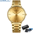 CRRJU Mens Watches Stainless Steel Men&