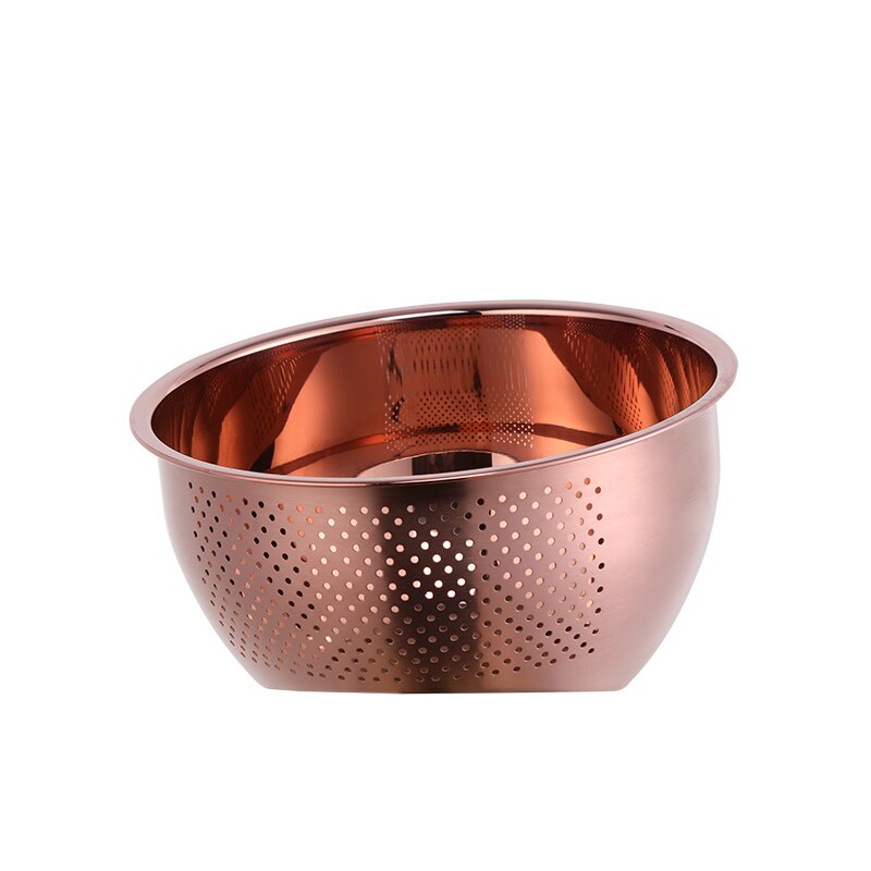 1 Uds. Cesta de colador, filtro de lavado de acero inoxidable para arroz, colador de oro rosa, cesta colorida, escurridor de tamiz, utensilio de cocina