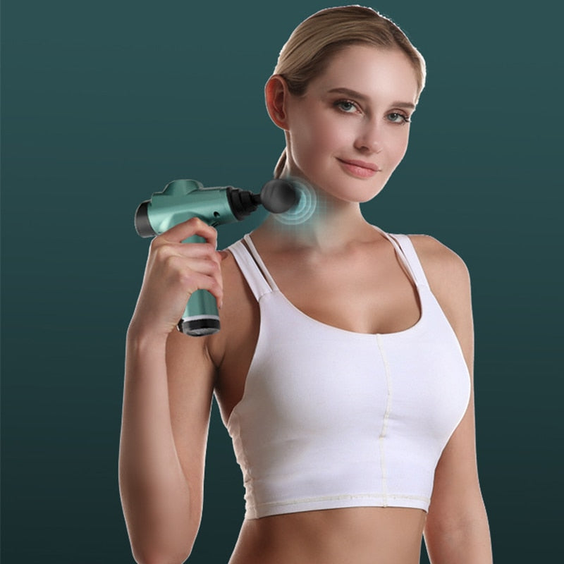 2021 New 7800r LCD Display Body Massage Gun Trainieren Muscle Electric Massagegerät für Körper- und Hals-Vibrator Deep Slimming Shaping