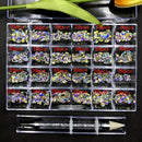 21 Grids Crystals Diamonds Nail Rhinestones Set 3100pcs FlatBack Rhinestones Kit Sparkling Nail Art With 1 Pen For Decorations