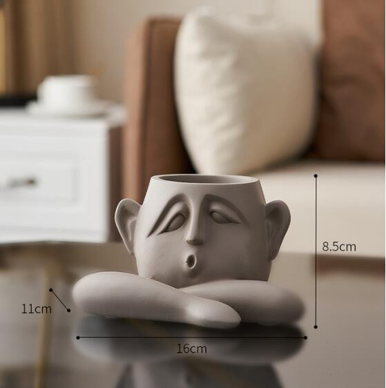 Abstract figure decoration Resin flower pot modern Vase Home Ornaments TV cabinet porch living room Sculpture Crafts furnishings