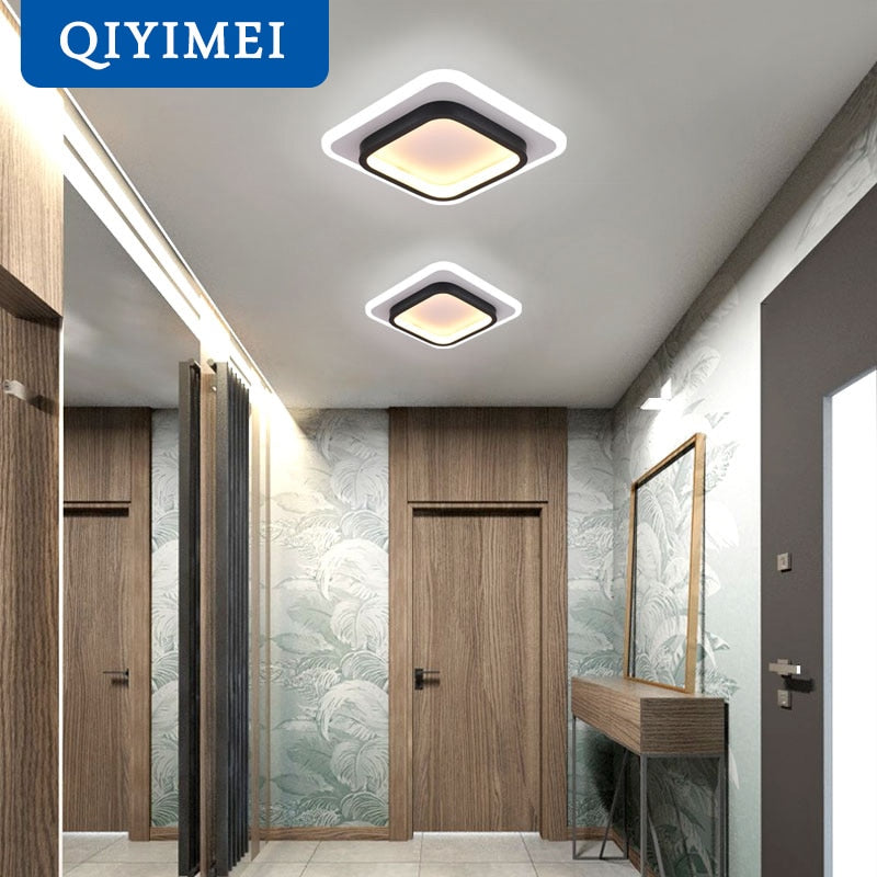 Luces de techo LED modernas Iluminación cuadrada redonda para dormitorio Cocina Pasillo Pasillo Lámparas de interior Accesorios Lustres Lampadari Dero