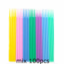100Pcs Disposable Eyelash Mascara Swab Micro Brushes Eyelash Extension Individual Lash Removing Applicator Wands Makeup Tool kit