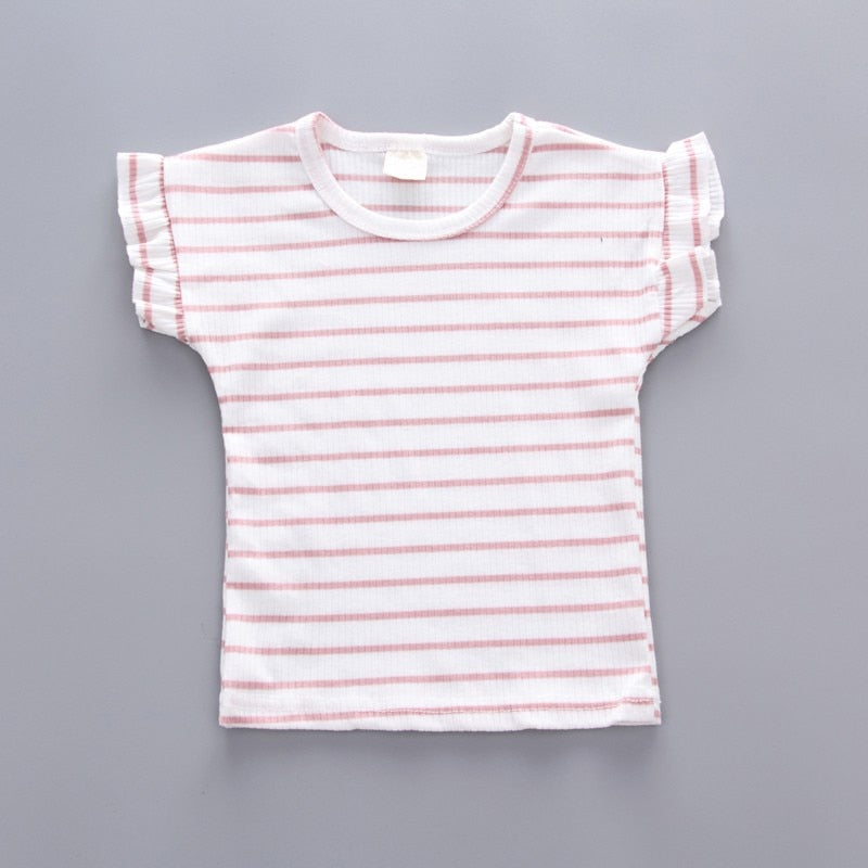 Infant Baby Girl Baby Sommerkleidung Striped Top Strap Shorts Set für Neugeborene Baby Mädchen Kleidung 1. Geburtstag Outfits Coole Sets