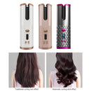 Cordless Auto Rotating Ceramic Hair Curler USB Rechargeable Curling Iron LCD Display Temperature Adjustable Curling Wave Styler