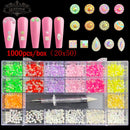 21 Grids Crystals Diamonds Nail Rhinestones Set 3100pcs FlatBack Rhinestones Kit Sparkling Nail Art With 1 Pen For Decorations