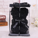 Oso de peluche Diy de 25x16 Cm con caja, flor Artificial de PE, Día de San Valentín para novia, mujer, esposa, regalo de fiesta de Navidad