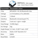 BWT61CL High-Precision Bluetooth Accelerometer+Gyroscope+Angle(XYZ, 100HZ), 6-Axis MPU6050 AHRS Inclinometer, Support PC/Android