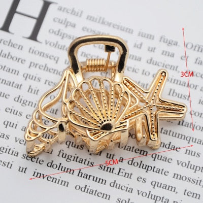 1Pcs  Fashion Smal Simple Wild Geometric Hair Claw for Women Girls Clamps Hair Crab Metal  Hair Clip Claw Accessories Headwear