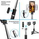 4 in 1 wireless Bluetooth selfie stick with tripod Alloy self selfiestick smartphone selfie-stick 3 phone  for iphone camera