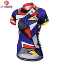 X-Tiger Women Cycling Jerseys Summer Short Sleeve Cycling Jerseys Mountain Breathable Bicycle Jersey Quick-dry Bike Jerseys