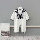 Baby Clothes New England Style Sailor Collar Baby Boys Clothes Infant Girls Rompers Jumpsuit Outfits 0-2Y