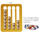 Metal Coffee Pods Holder Aluminum Mirro-Plating Stand Coffee Capsule Storage Rack Nespresso Coffee Capsulas Stand For Nespresso