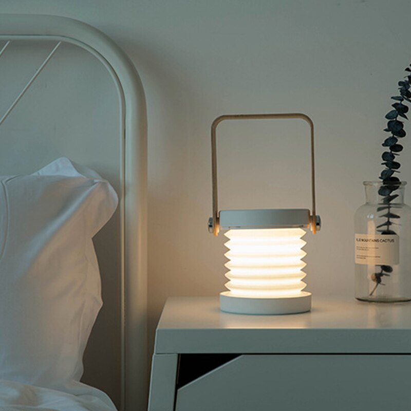 Luz de noche LED portátil multifunción, linterna colgante plegable recargable por USB, lámpara de mesa de escritorio, luz de Camping para interiores y exteriores