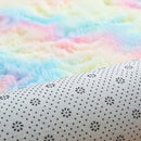 Rainbow Fluffy Rugs Anti-Skid Shaggy Area Rug Dining Room Living Room Mat Bedroom Bedside Plush Carpet Floor Mat Home Decor