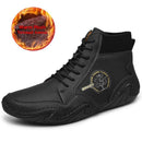 Brand Winter Men Snow Boots High Quality Leather Man Ankle Boots Warm Fur Winter Men Boots Fashion Autumn Men&