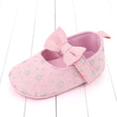 2022 Floral Embroidery Baby Shoes For Newborn Baby Girl Striped Bow First Walker Soft Soles Cute Toddler Anti-Slip Princess Shoe