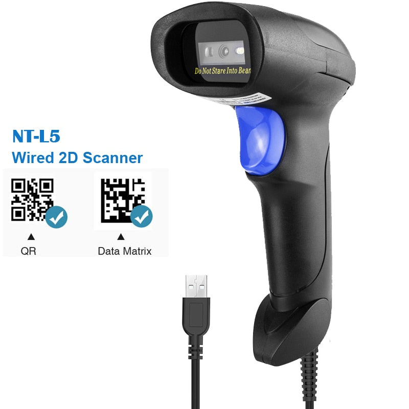 NETUM L8 Wireless 2D Barcode Scanner and L5 Wired 1D/2D QR Bar Code Reader PDF417 for Inventory POS Terminal