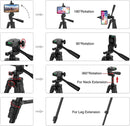 DSLR Flexible Tripod Extendable Travel Lightweight Stand Remote Control For Mobile Cell Phone Mount Camera Gopro Live Youtube