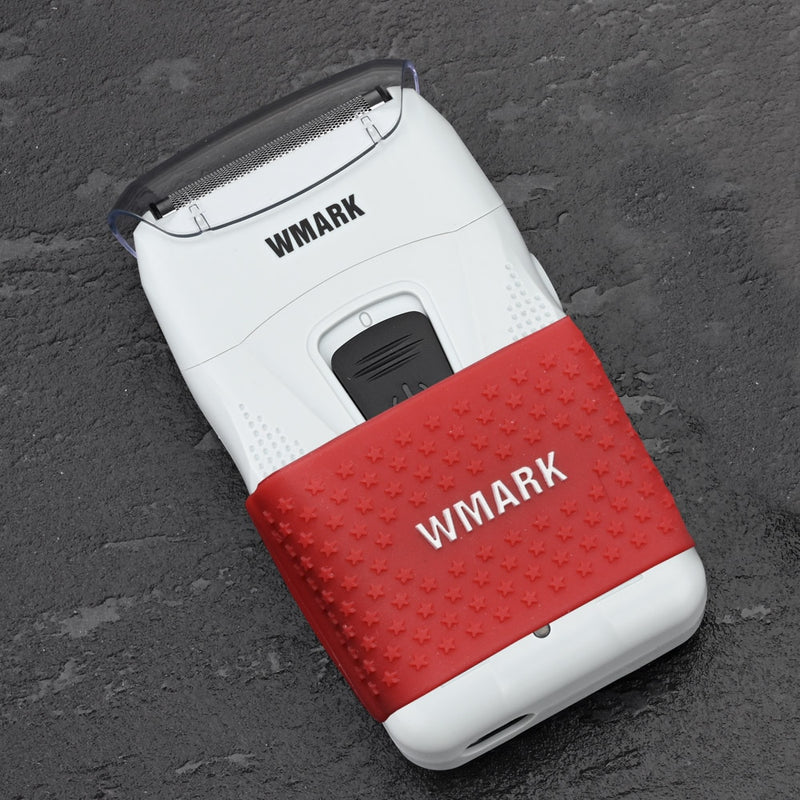 WMARK New NG-987 Barber Shaver Shaper Elektrorasierer Bart USB Elektrorasierer für Ölkopf Rasiermaschine Push White