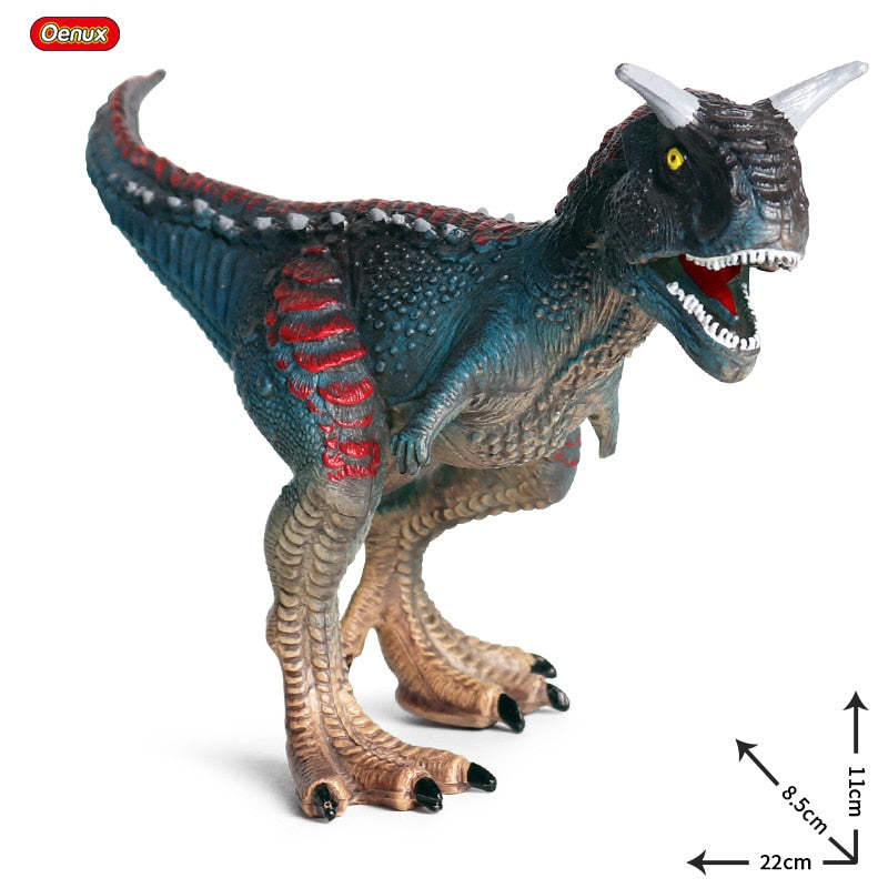 Oenux nuevo dinosaurio Jurásico carnívoro Carnotaurus figura de acción t-rex PVC alta calidad colección modelo juguetes para niños regalo