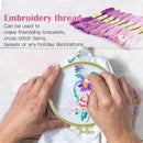 MIUSIE 156 Pcs Embroidery Thread DIY Craft Needlework Cross Stitch Embroidery Hoop Knitting Sewing Punch Needle Kit For Beginner