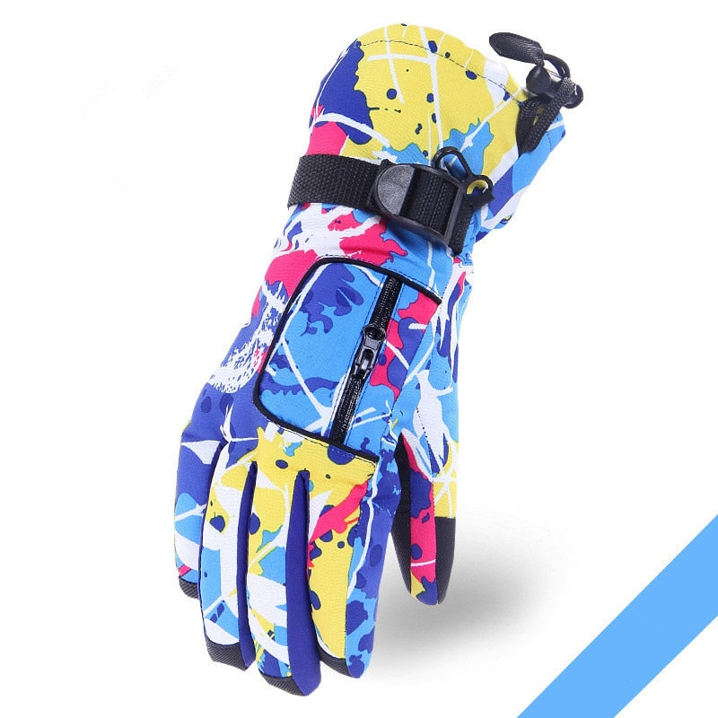 Winter Warm Ski Gloves Women Waterproof Snowboarding Skiing Gloves Snowmobile Riding Motorcycle Outdoor Gloves