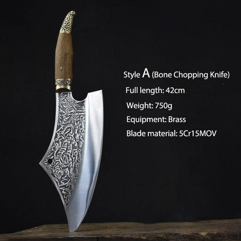 XITUO Handmade Cleaver Knives High-strength Steel Copper Head Hunting Chopper Broad Full Tang Knife Craft Gifts Kitchen chef&