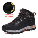 Brand Winter Men's Boots Plush Warm Men's Snow Boots Waterproof Men's Ankle Boots Breathable Handmade Outdoor Men Hiking Boots