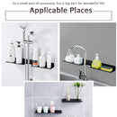 Bathroom Shelves Holder Kitchen Faucet Storage Shelf Wall Mount Shower Storage Rack Decor Shampoo Organizer For Home Improvement
