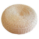 1 Pcs Natural Straw Round Pouf Tatami Cushion Floor Cushions Meditation Yoga Round Mat Chair Cushion Japanese-style Cushion