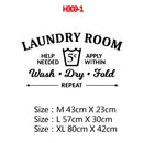 Cotizaciones y carteles de lavado de lavandería, decoración de pegatinas de pared para cuarto de lavado, WC y pegatinas de inodoro, accesorios de decoración